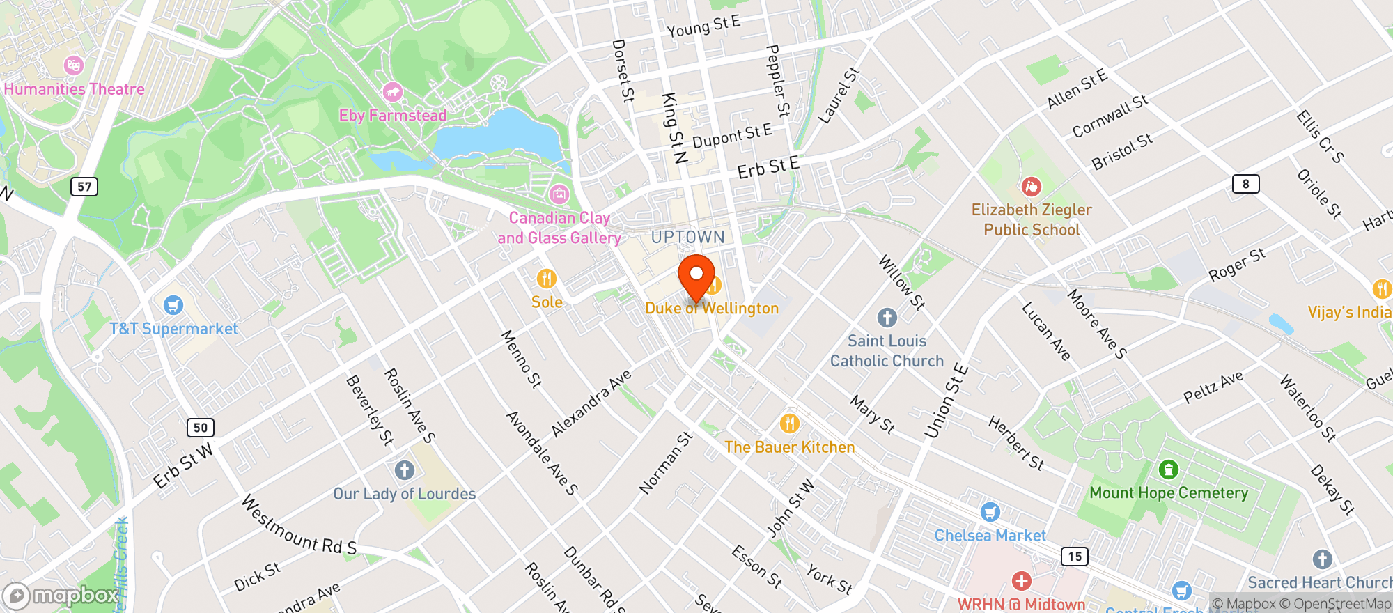 Map showing Lcbo 115