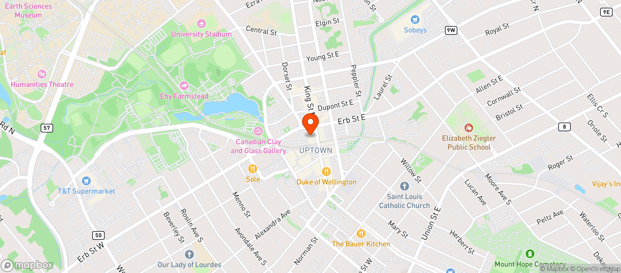 Map showing Famoso Neapolitan Pizzeria