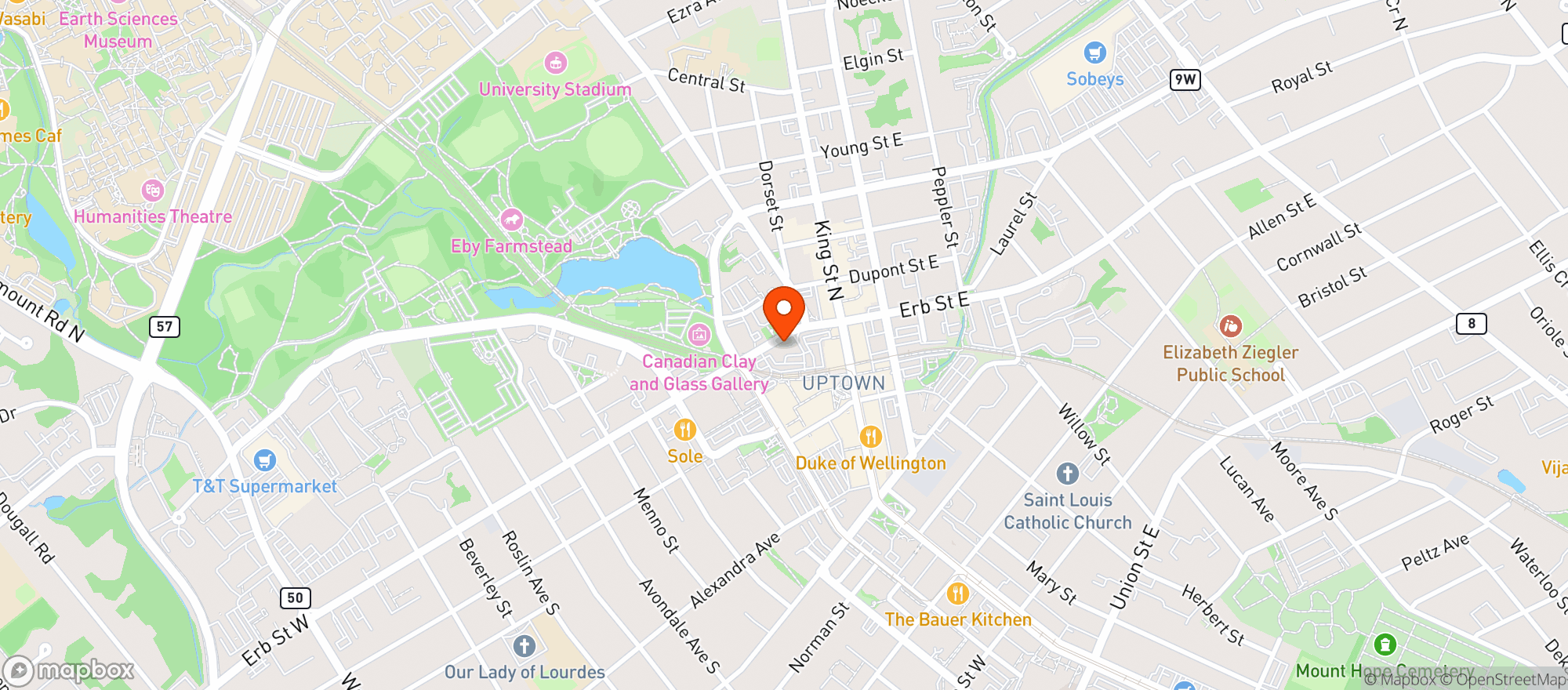 Map showing Duke Of Wellington Pub
