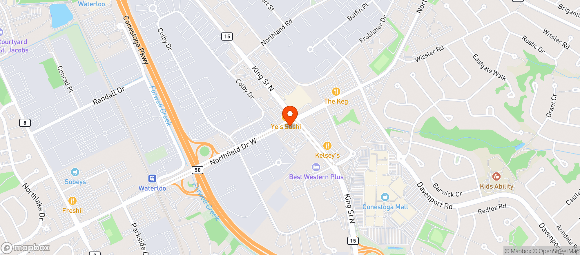 Map showing Lcbo 417