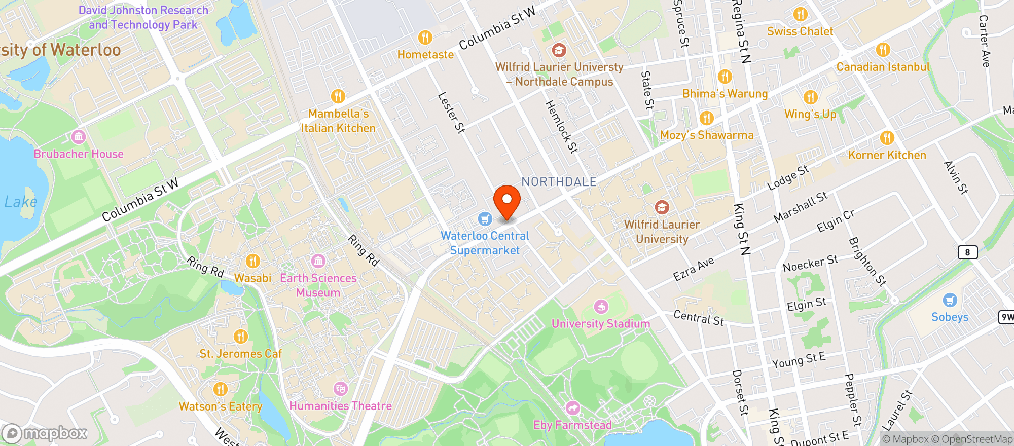 Map showing Bbq Chicken