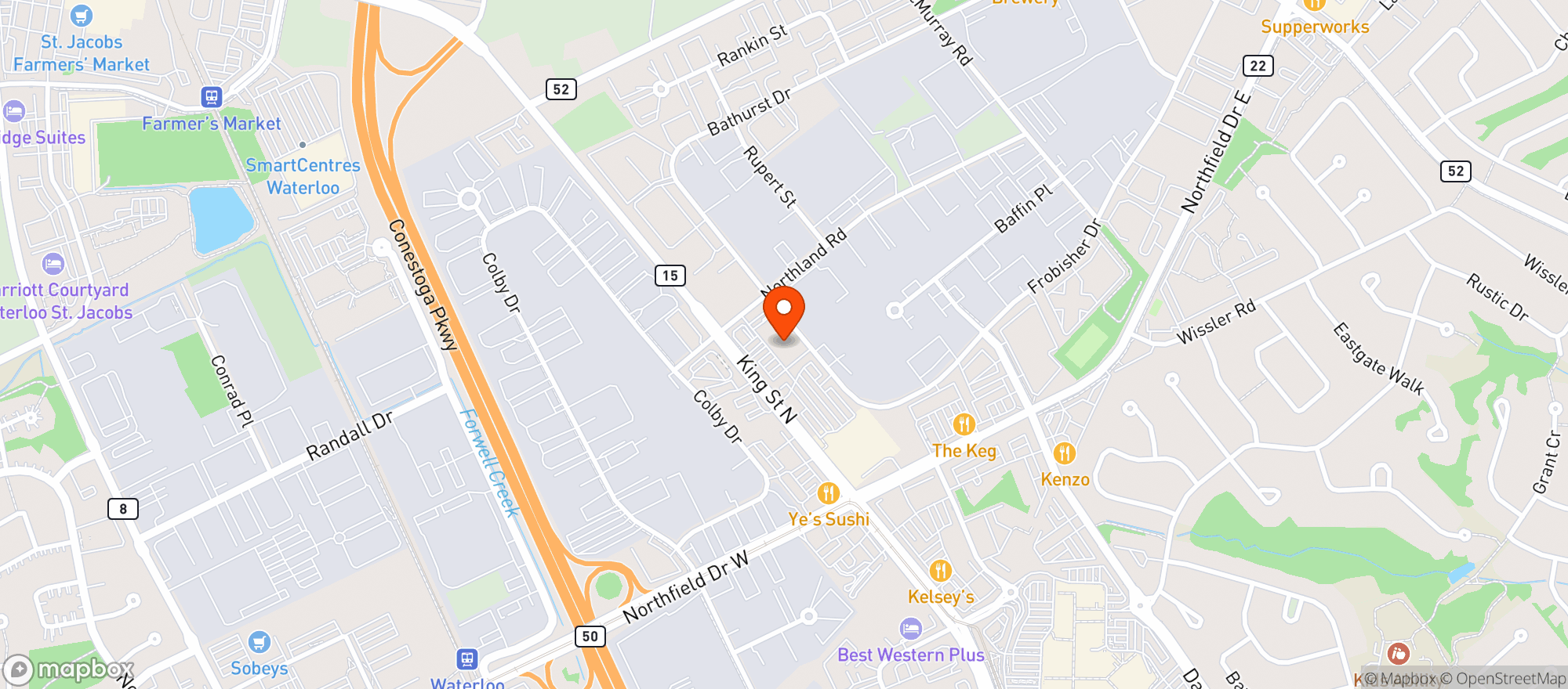 Map showing Staples