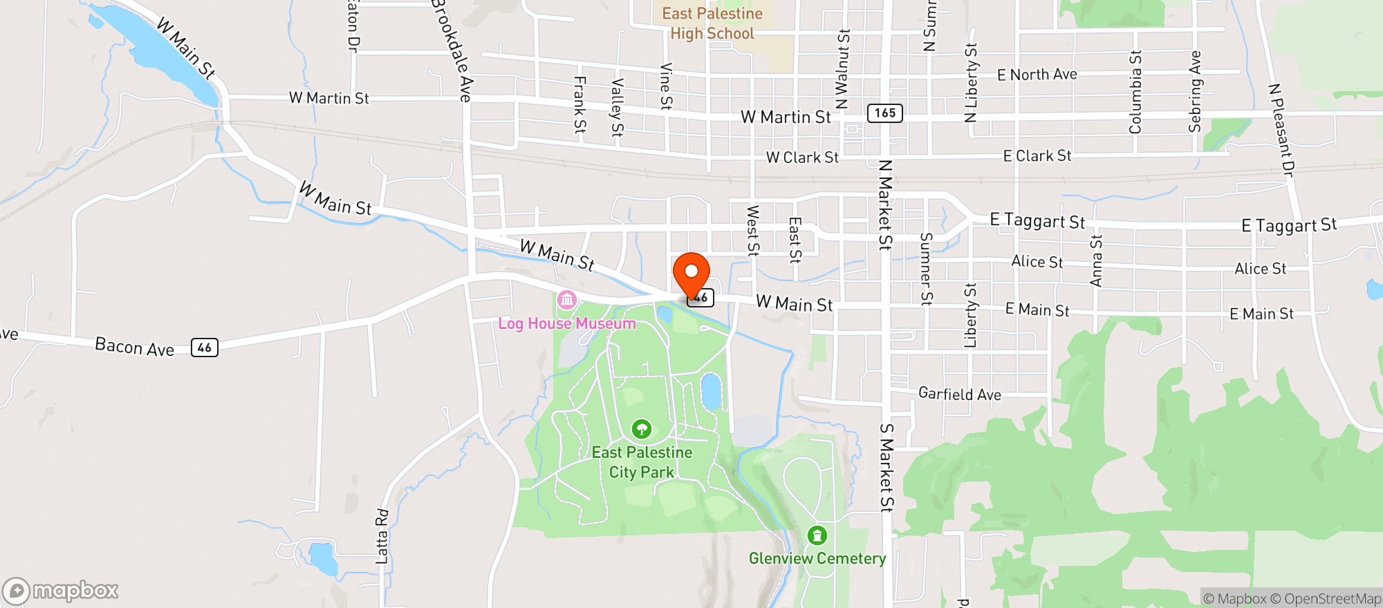 Map showing The Original Roadhouse