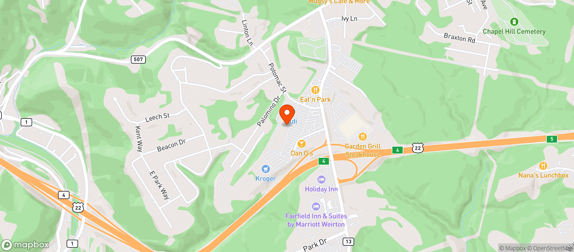 Map showing Gnc
