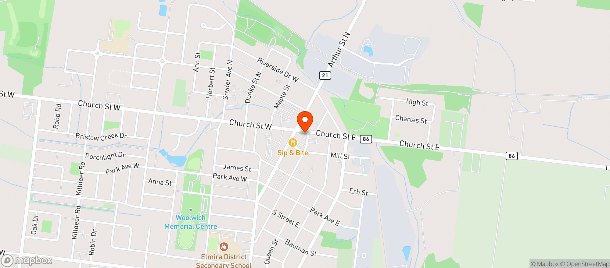 Map showing Green Valley Health and Herbs