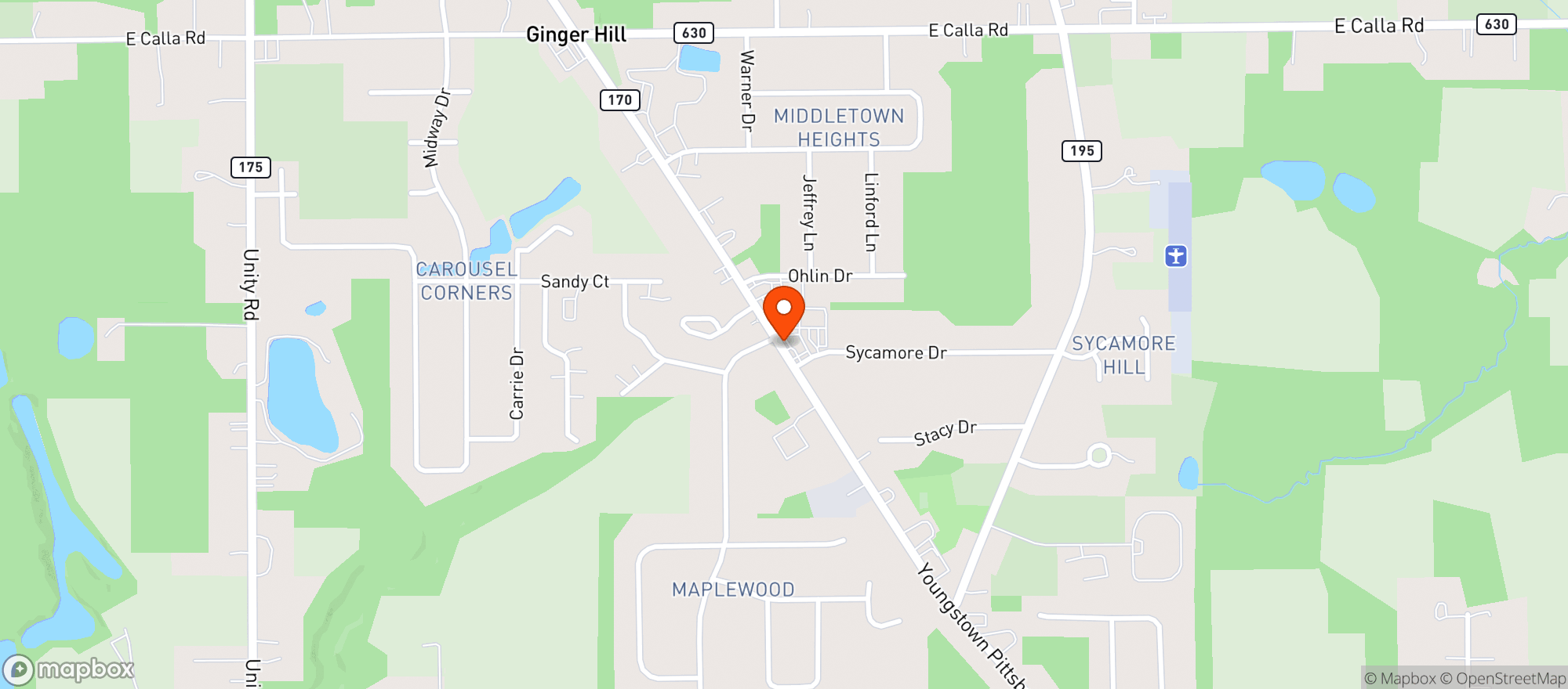 Map showing Sunoco