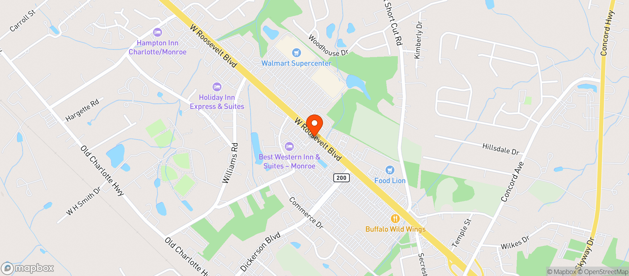 Map showing Vitamin Shoppe - Monroe