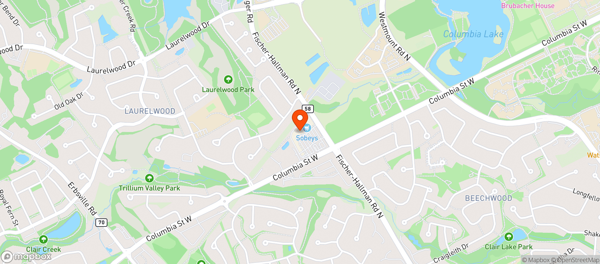 Map showing Sobeys 878