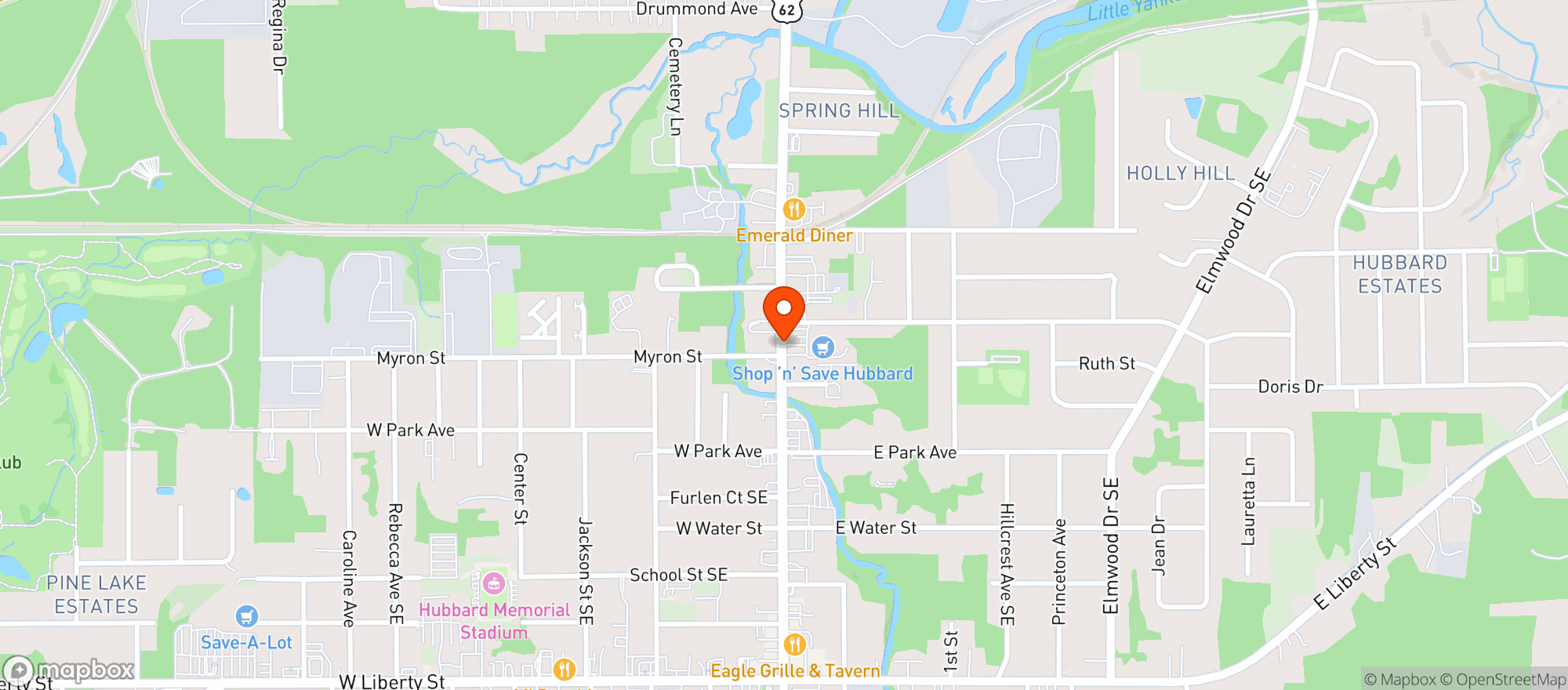 Map showing Shop N Save Food