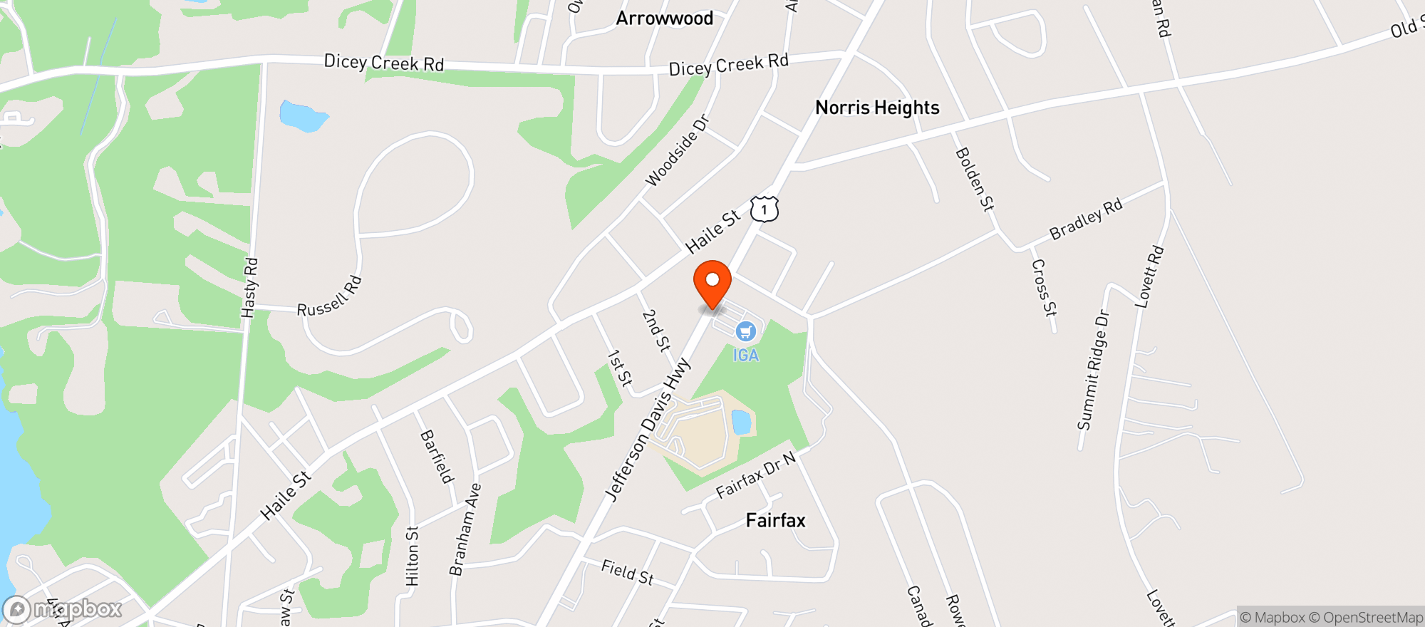 Map showing Camden Iga