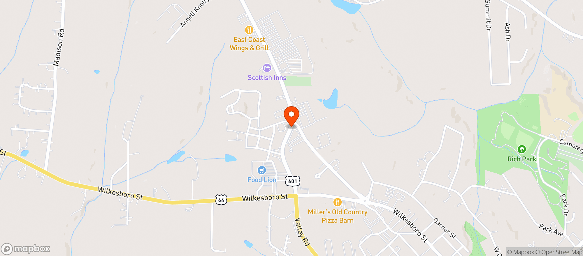 Map showing CIRCLE K #2701494