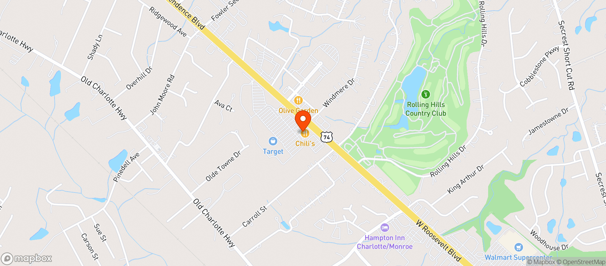 Map showing Chili's Grill & Bar
