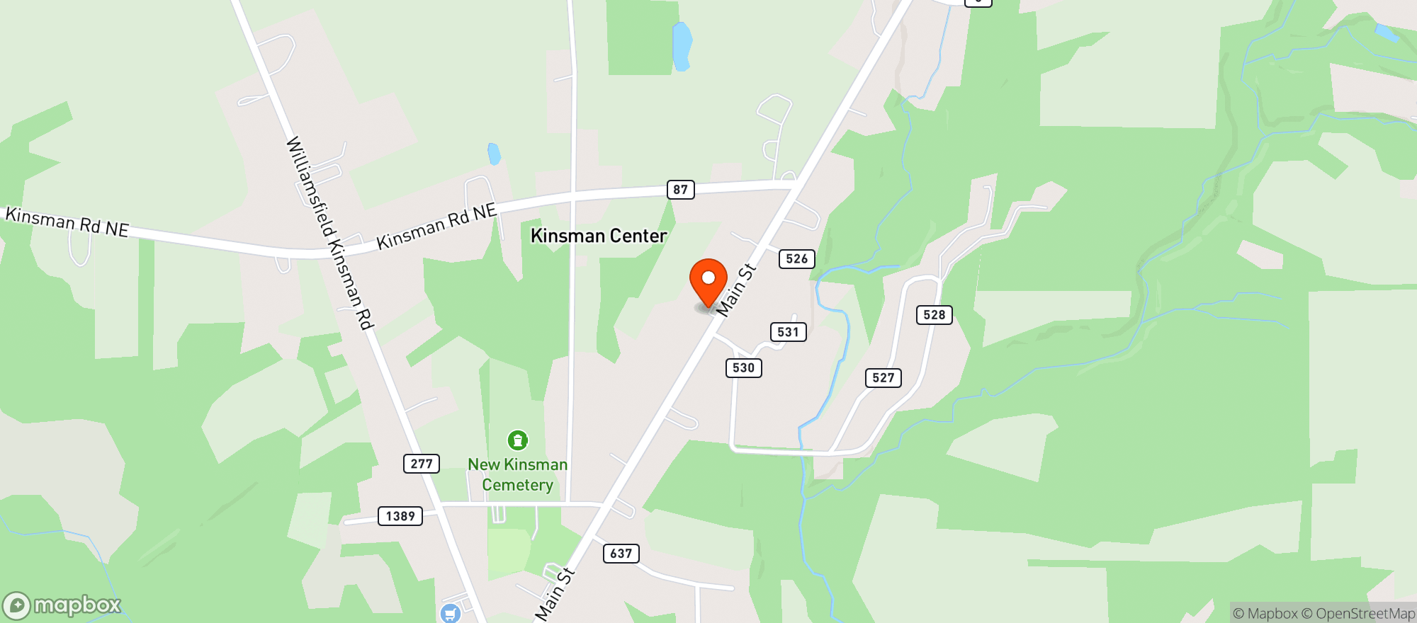 Map showing Main St Convenience