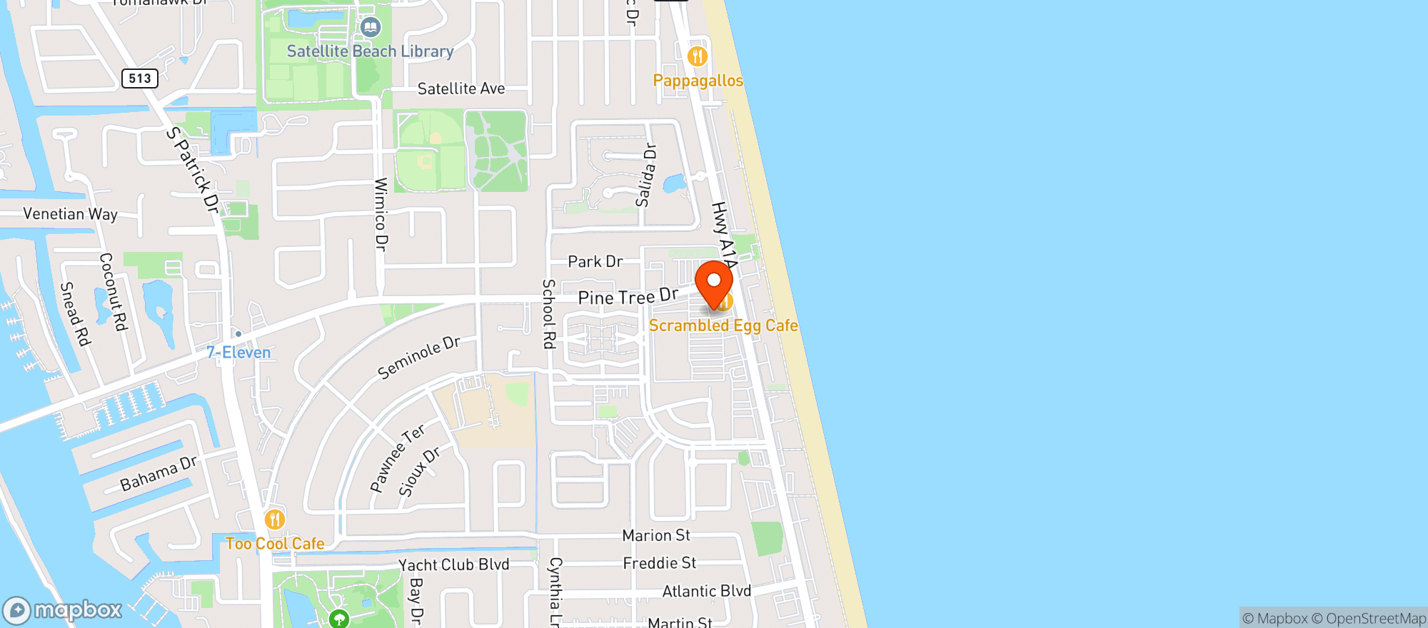 Map showing Florida Cork & Bottle  Ll