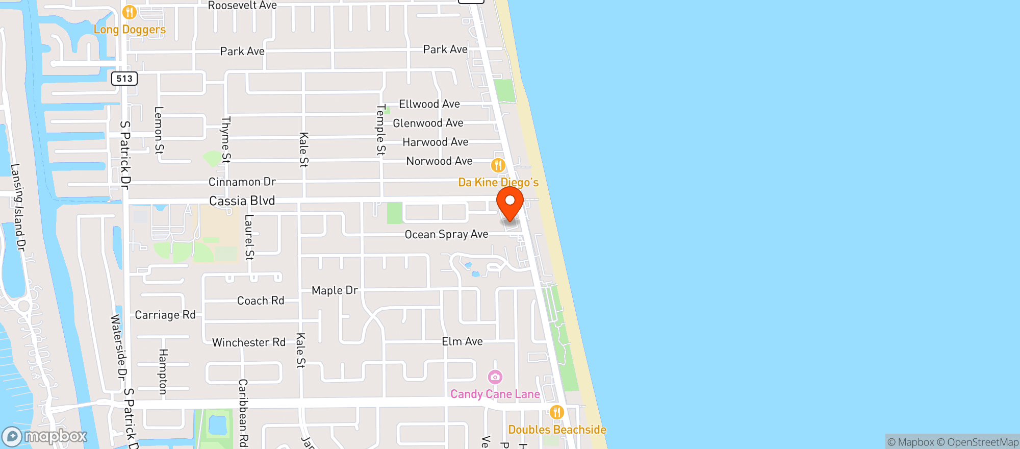Map showing ABC Fine Wine & Spirits