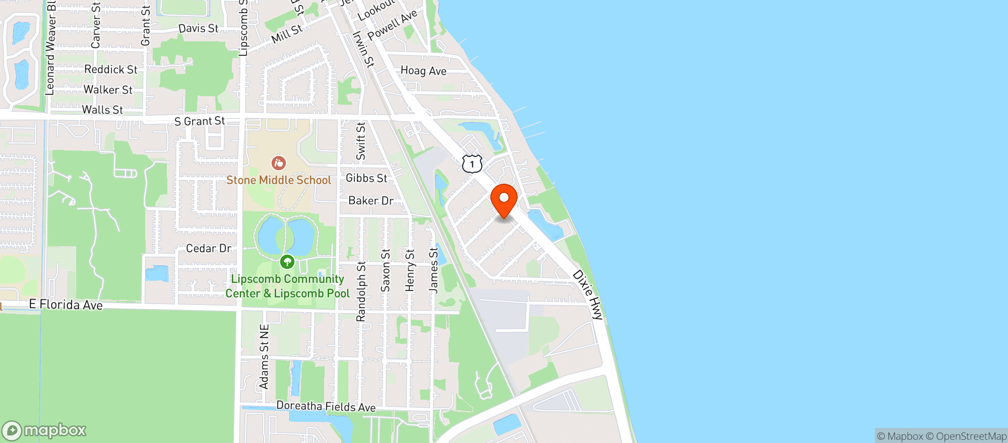 Map showing Beer And Ballz Sports Pub