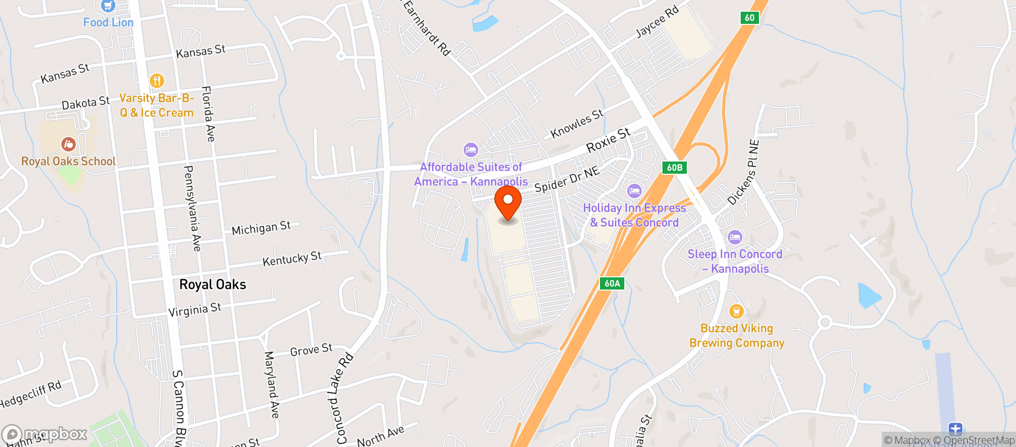 Map showing Walmart Supercenter