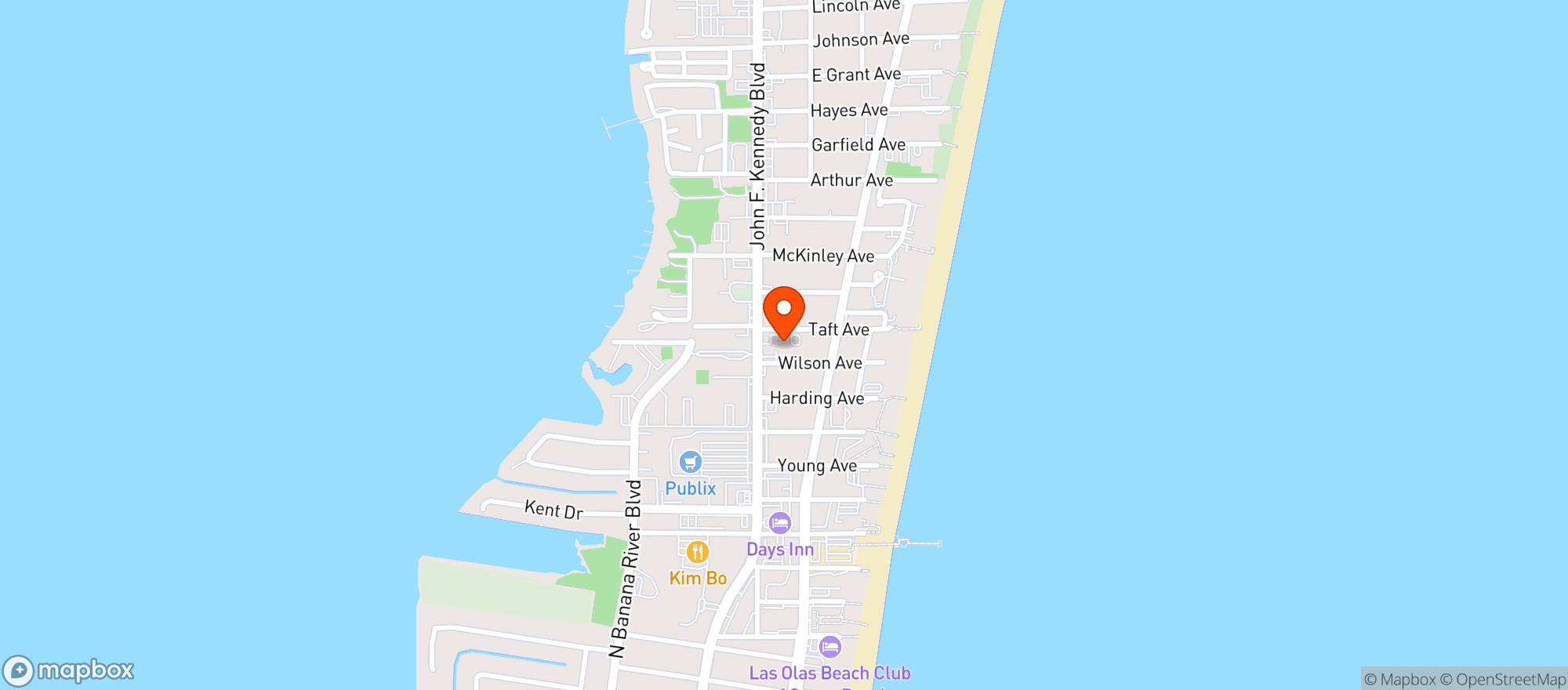 Map showing ABC Fine Wine & Spirits