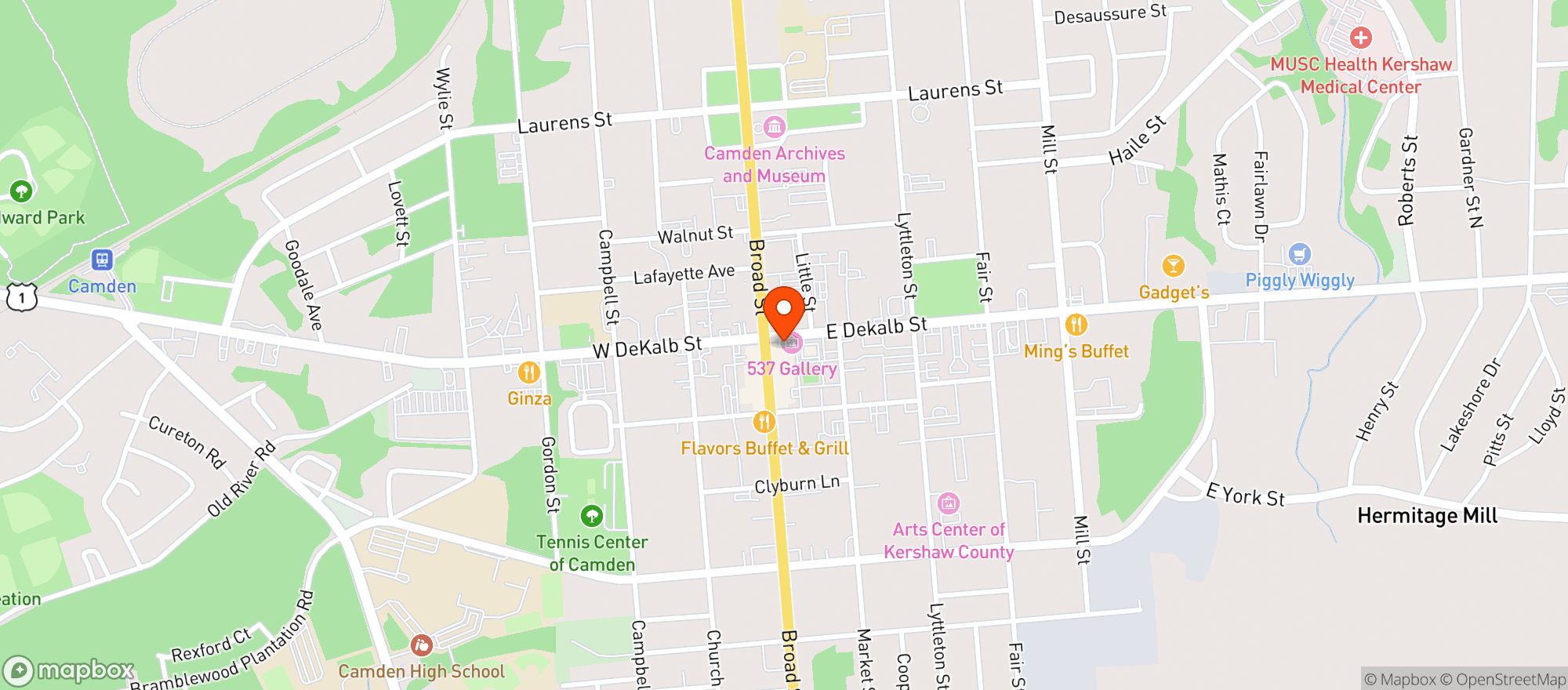 Map showing Camden House Of Pizza