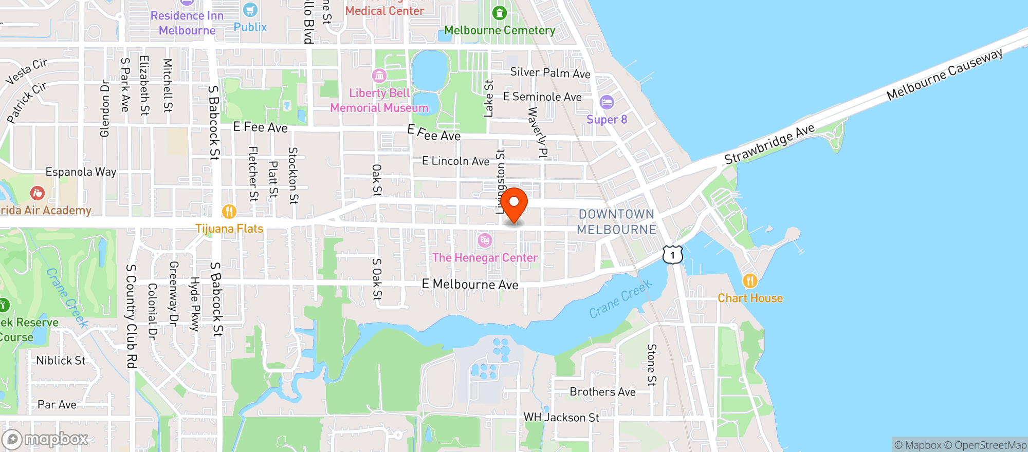 Map showing Ember And Oak