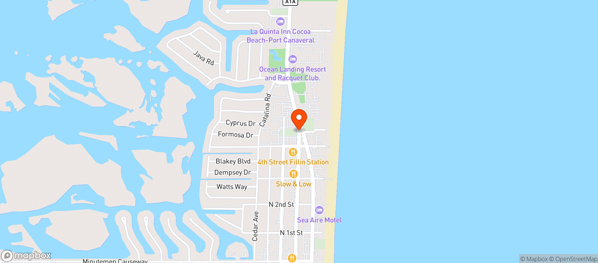Map showing ABC Fine Wine & Spirits