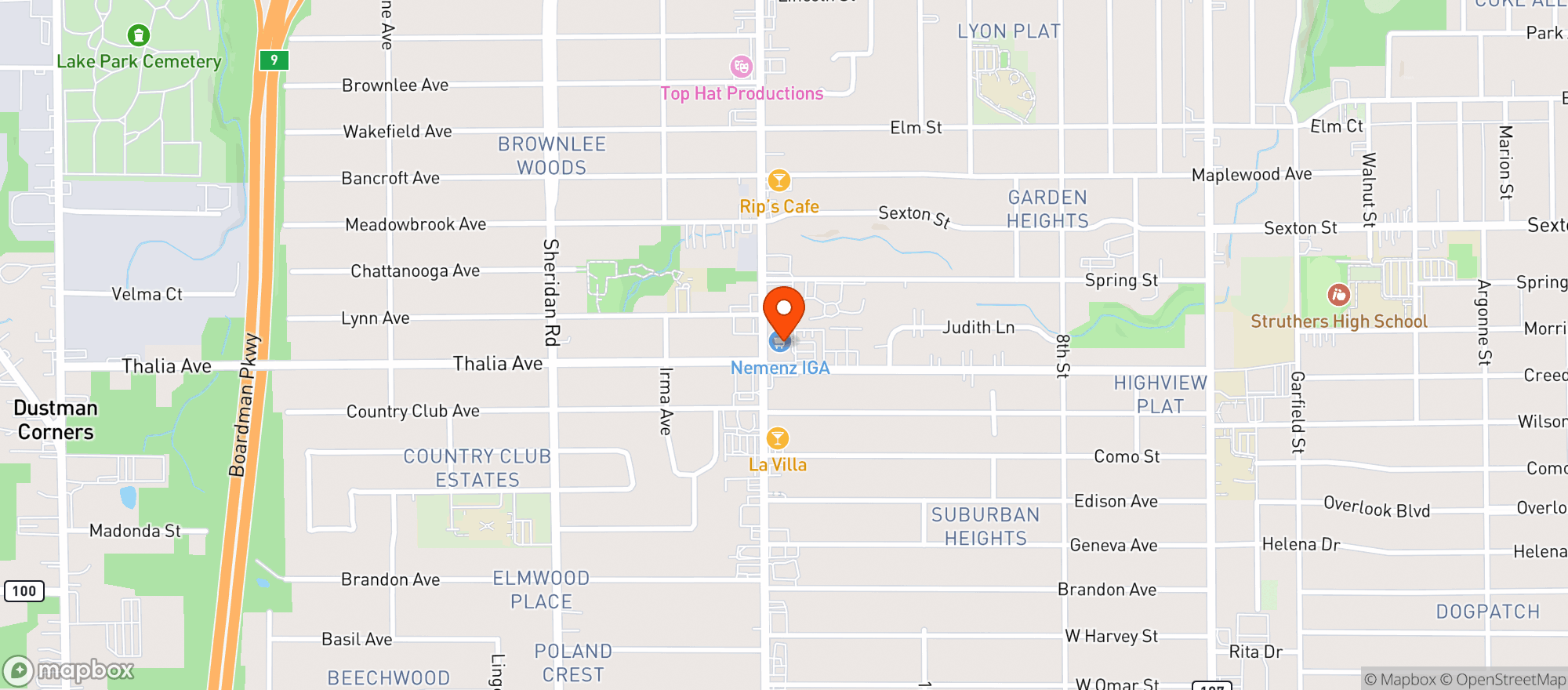 Map showing NEMENZ IGA