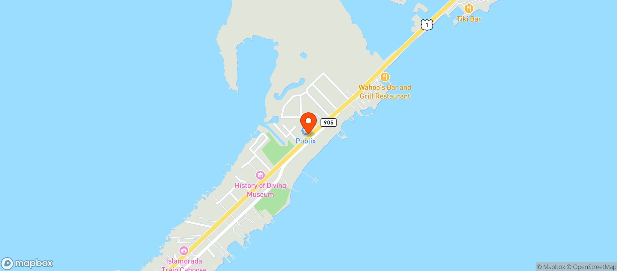 Map showing Publix Super Market