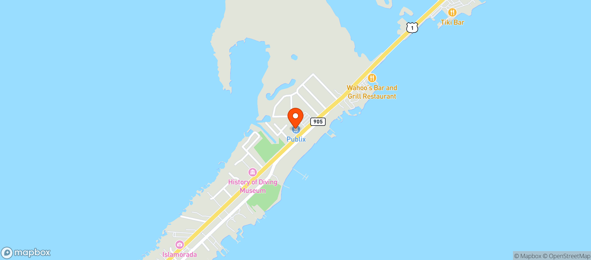 Map showing Publix