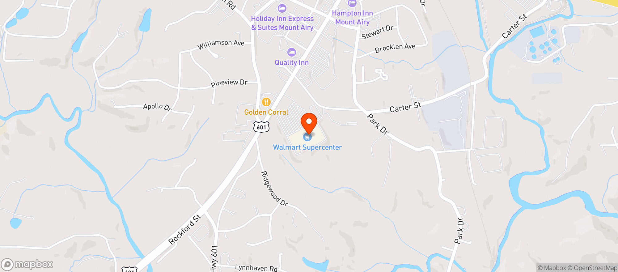 Map showing Walmart Supercenter