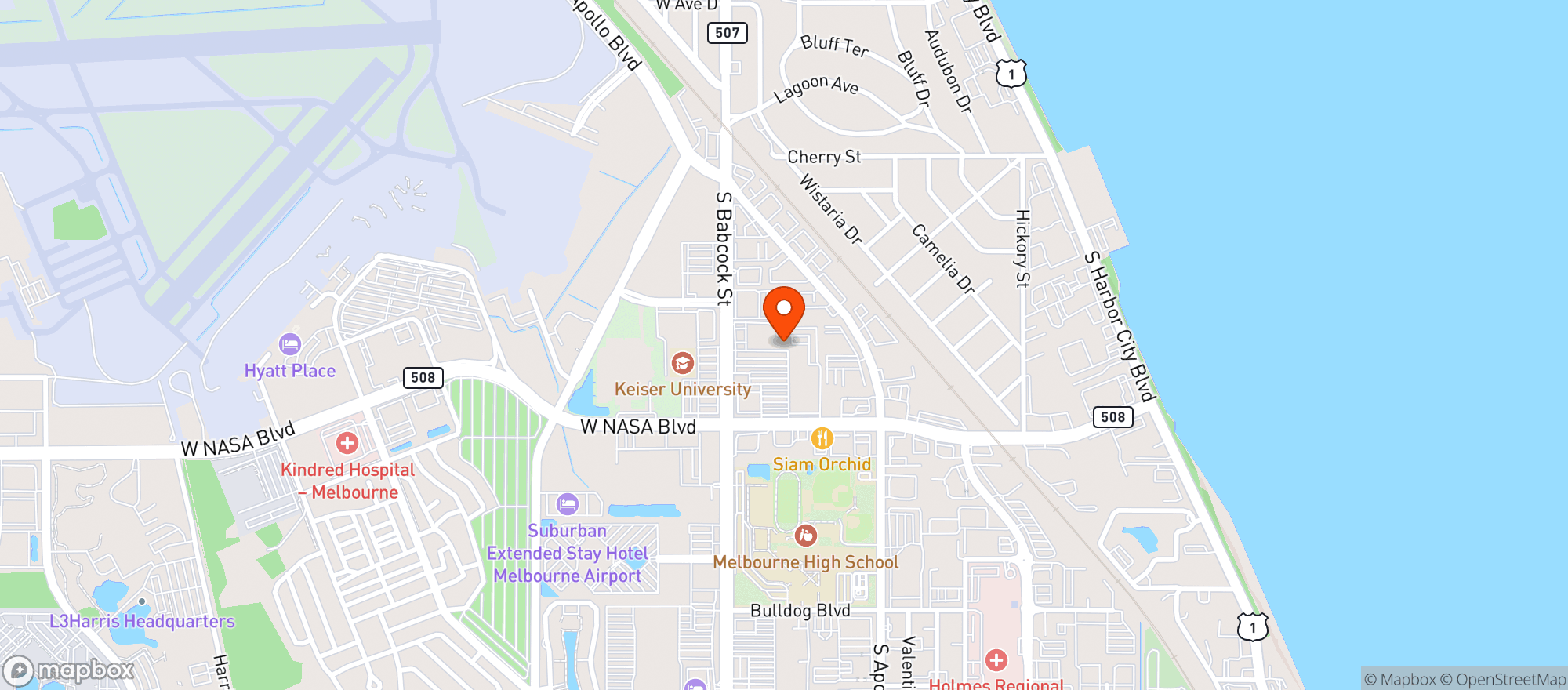 Map showing Hydro Vape and Smoke