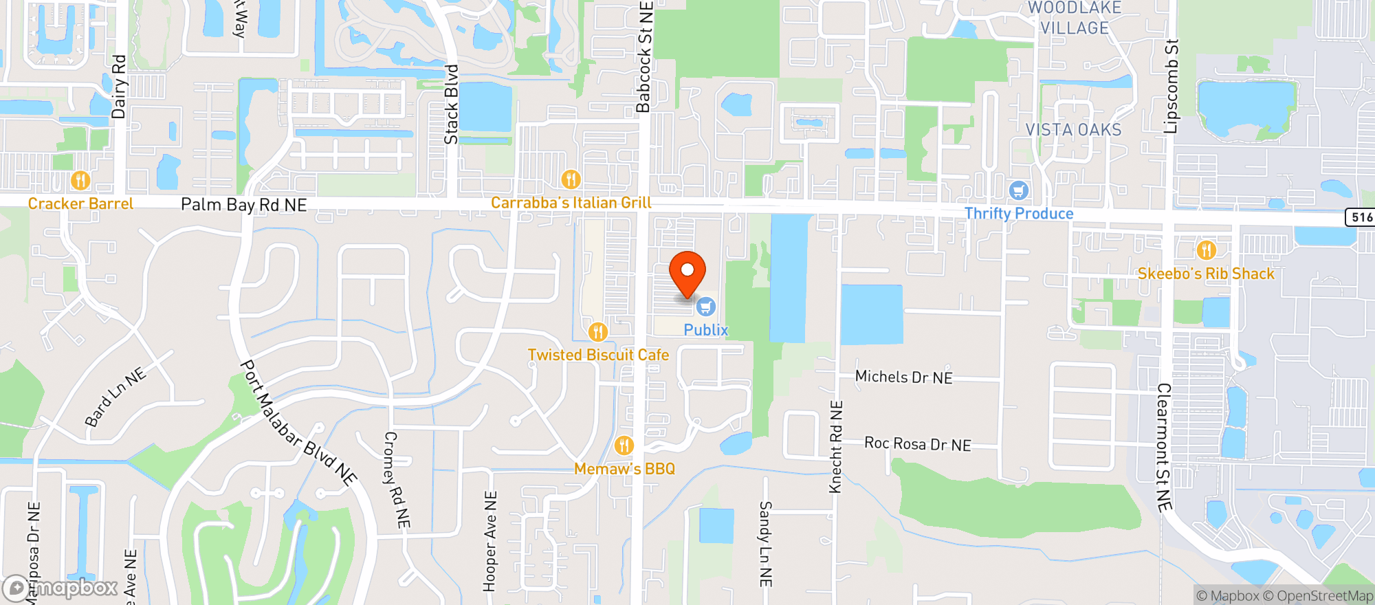 Map showing Publix