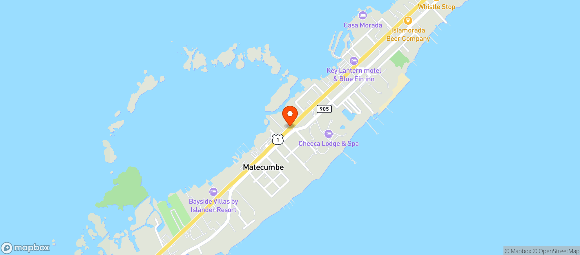 Map showing Martinis Fine Wine & Spir