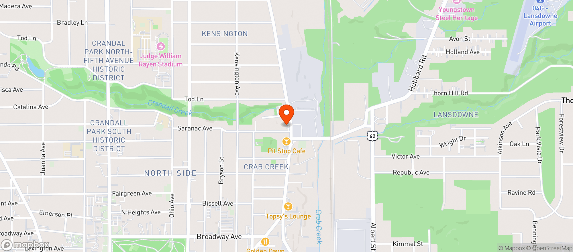 Map showing Logan Gas Mart