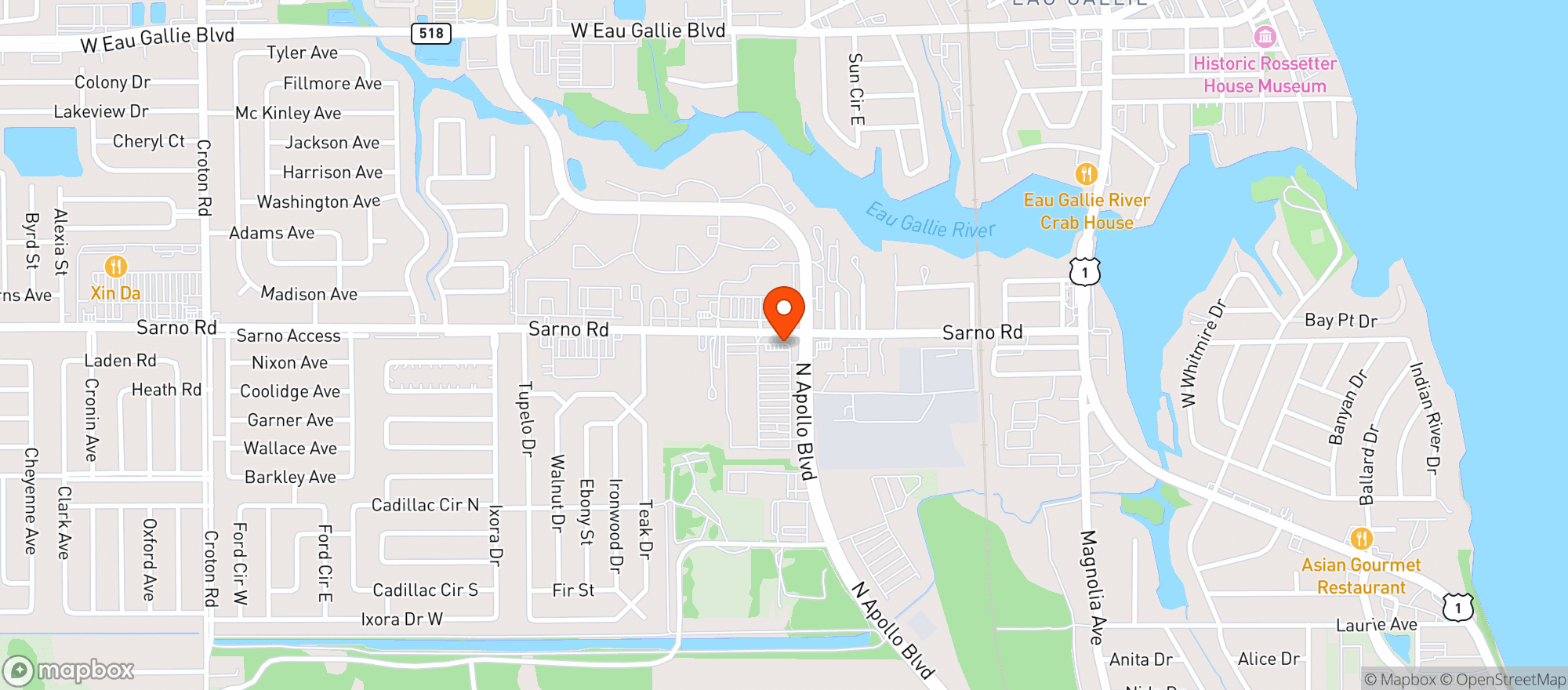 Map showing Cumberland Farms #9787