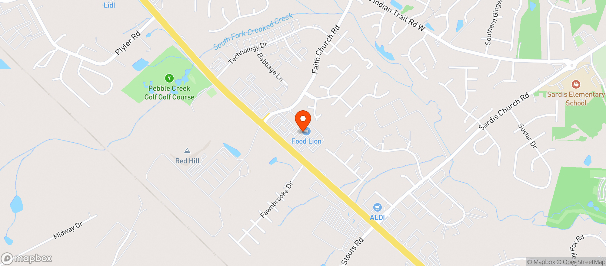 Map showing Food Lion