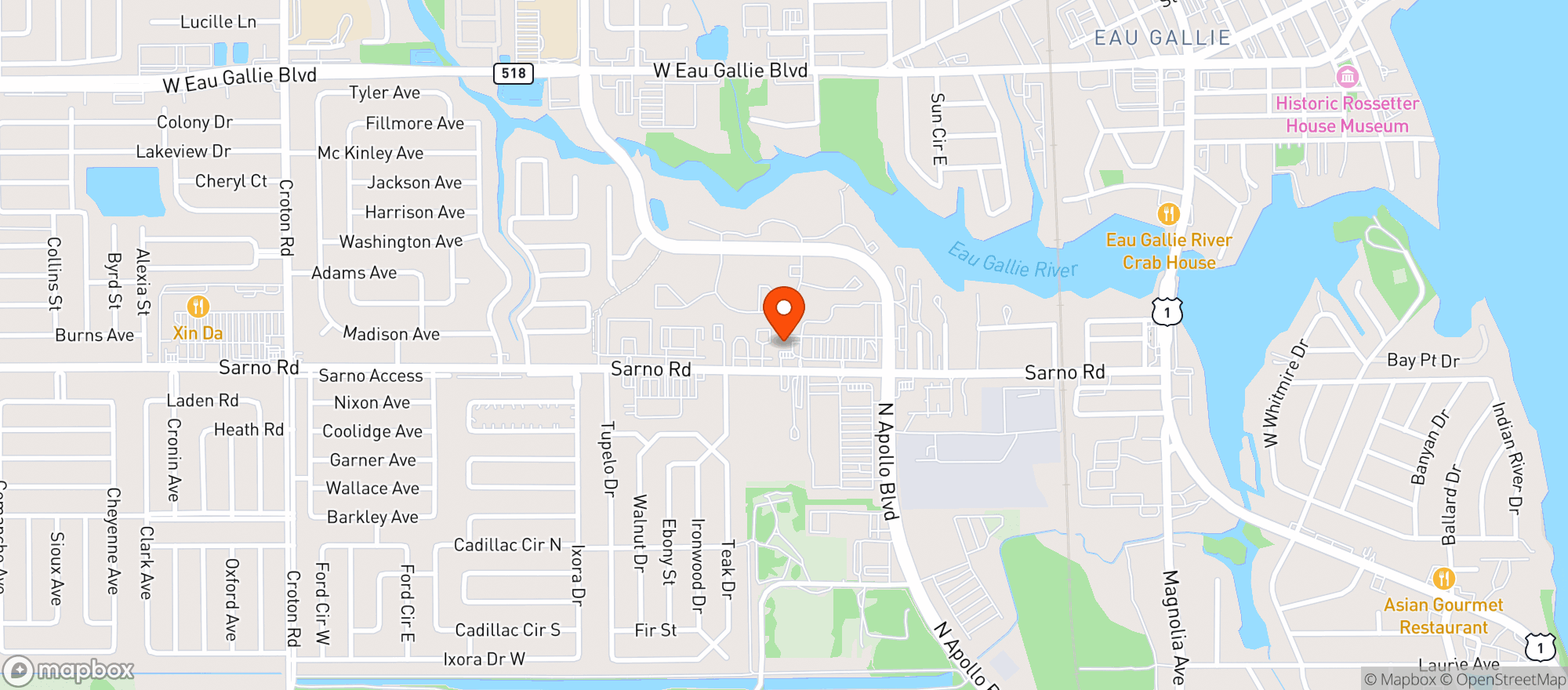 Map showing Parthi Food Mart