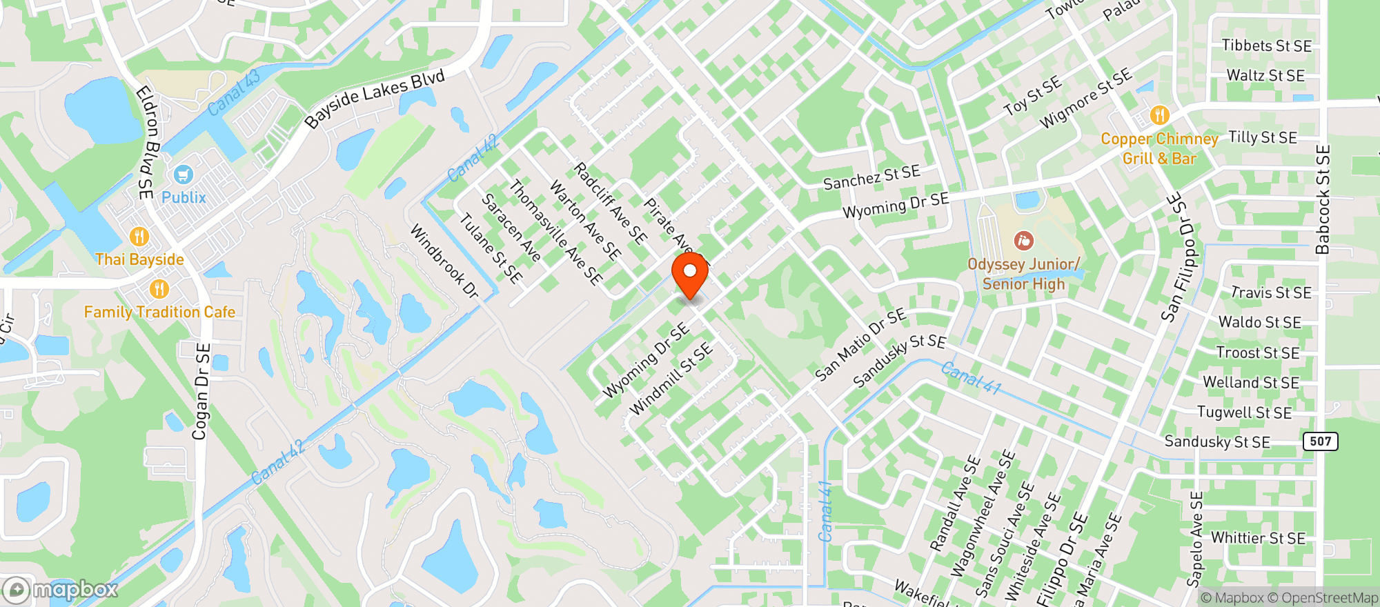 Map showing Cumberland #9765 Farms