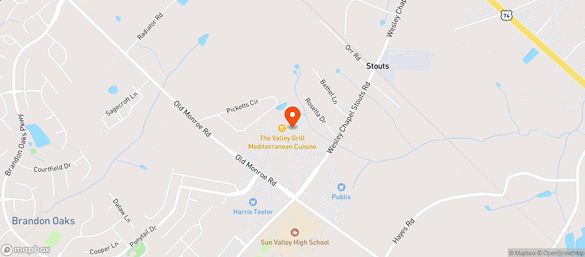 Map showing Sun Valley Social House