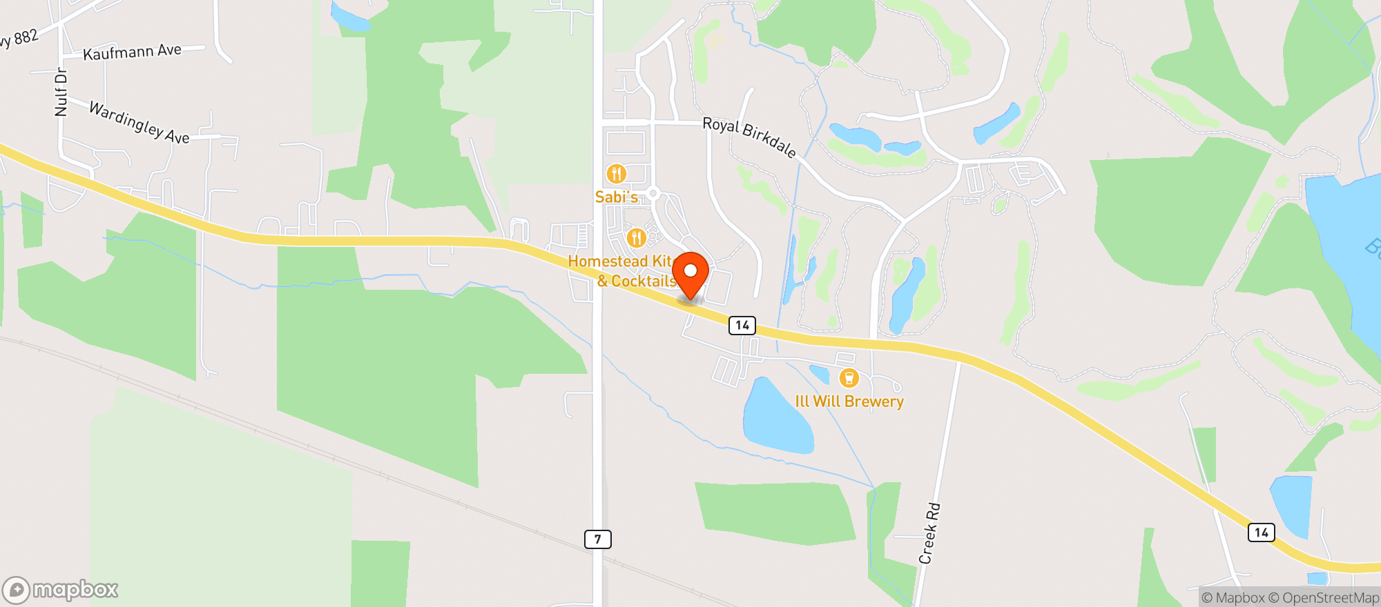 Map showing Sabis Restaurant