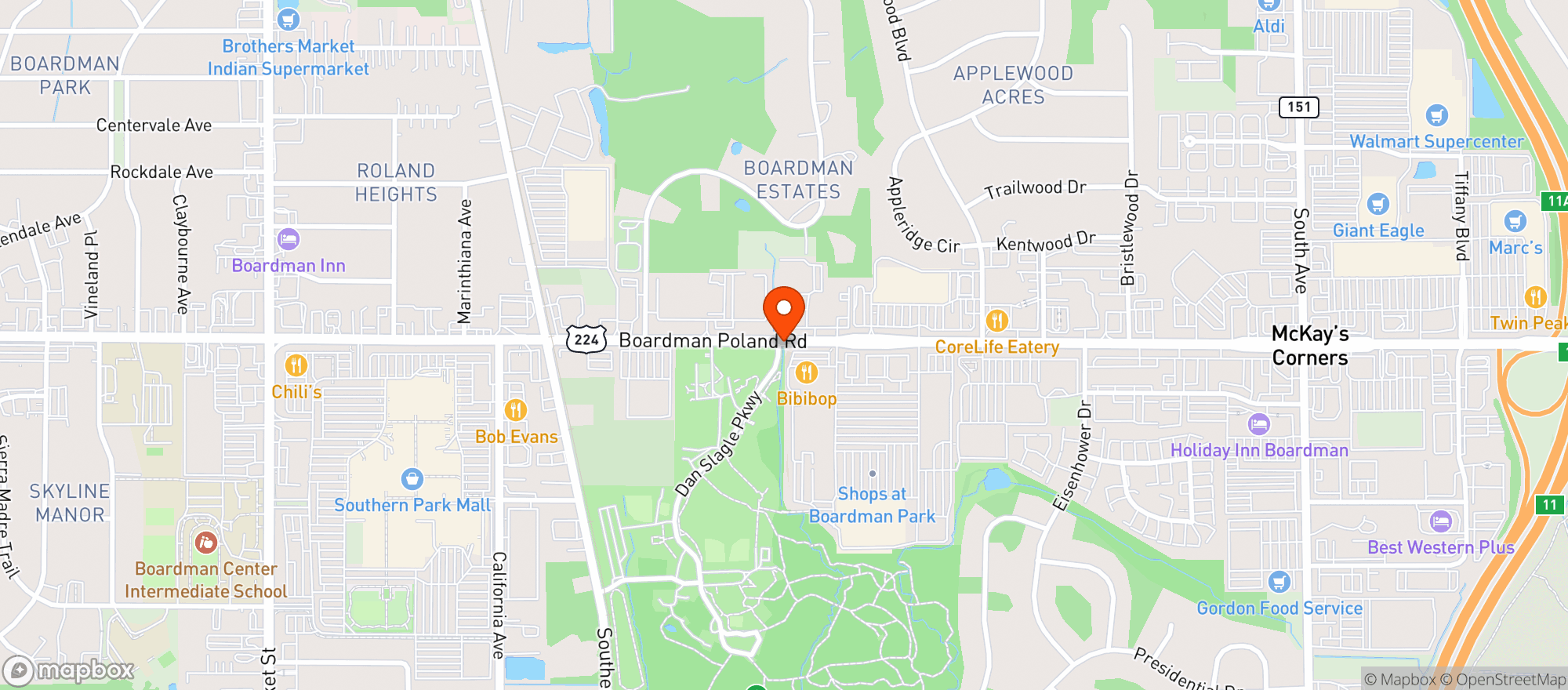 Map showing Target
