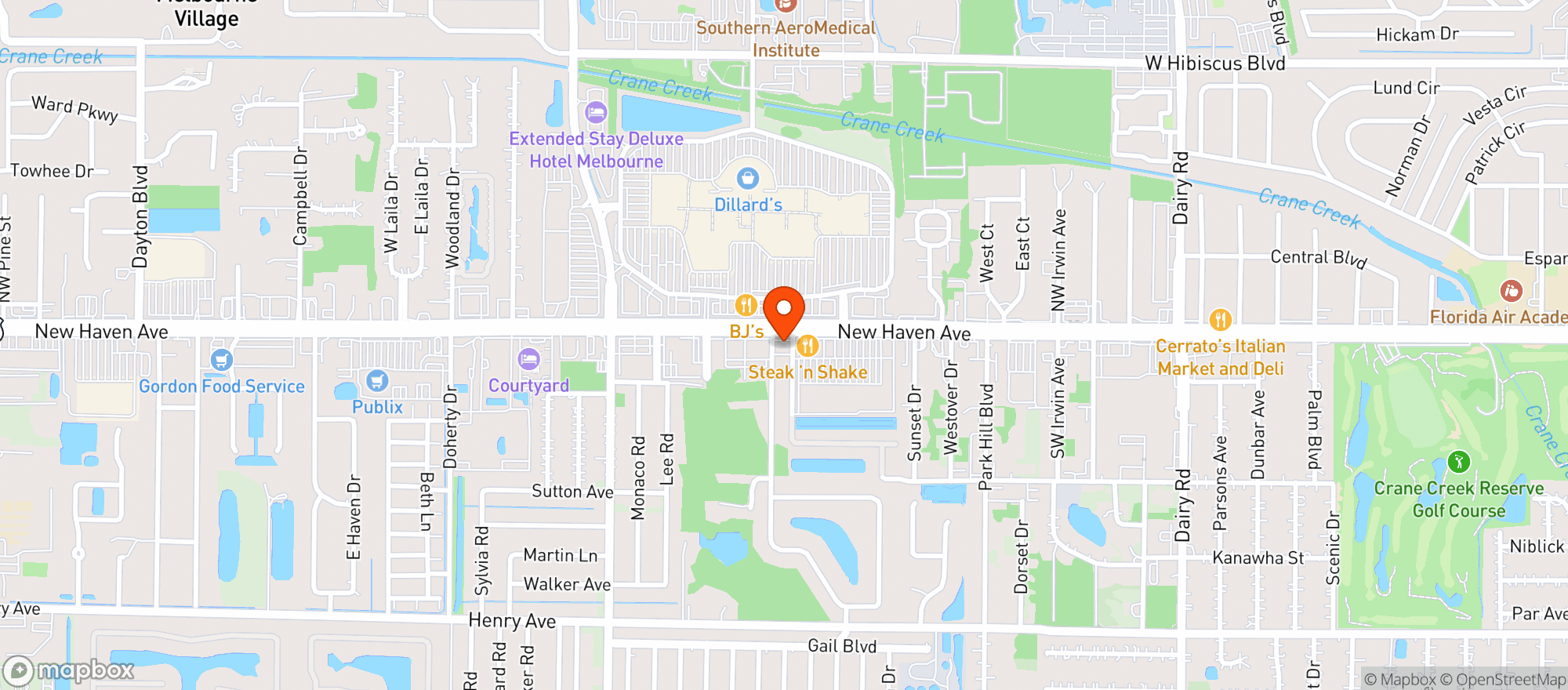 Map showing Vitamin Shoppe - Melbourne