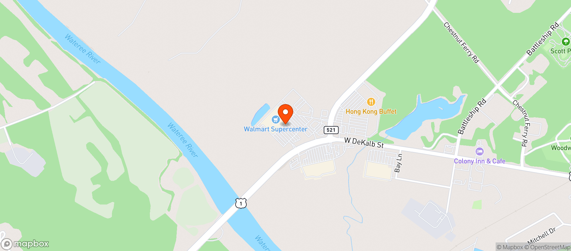 Map showing Walmart Supercenter