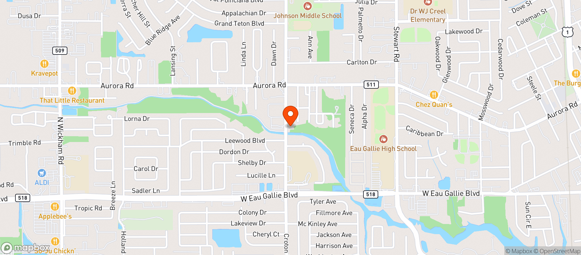 Map showing A & M Disc Beverage #12