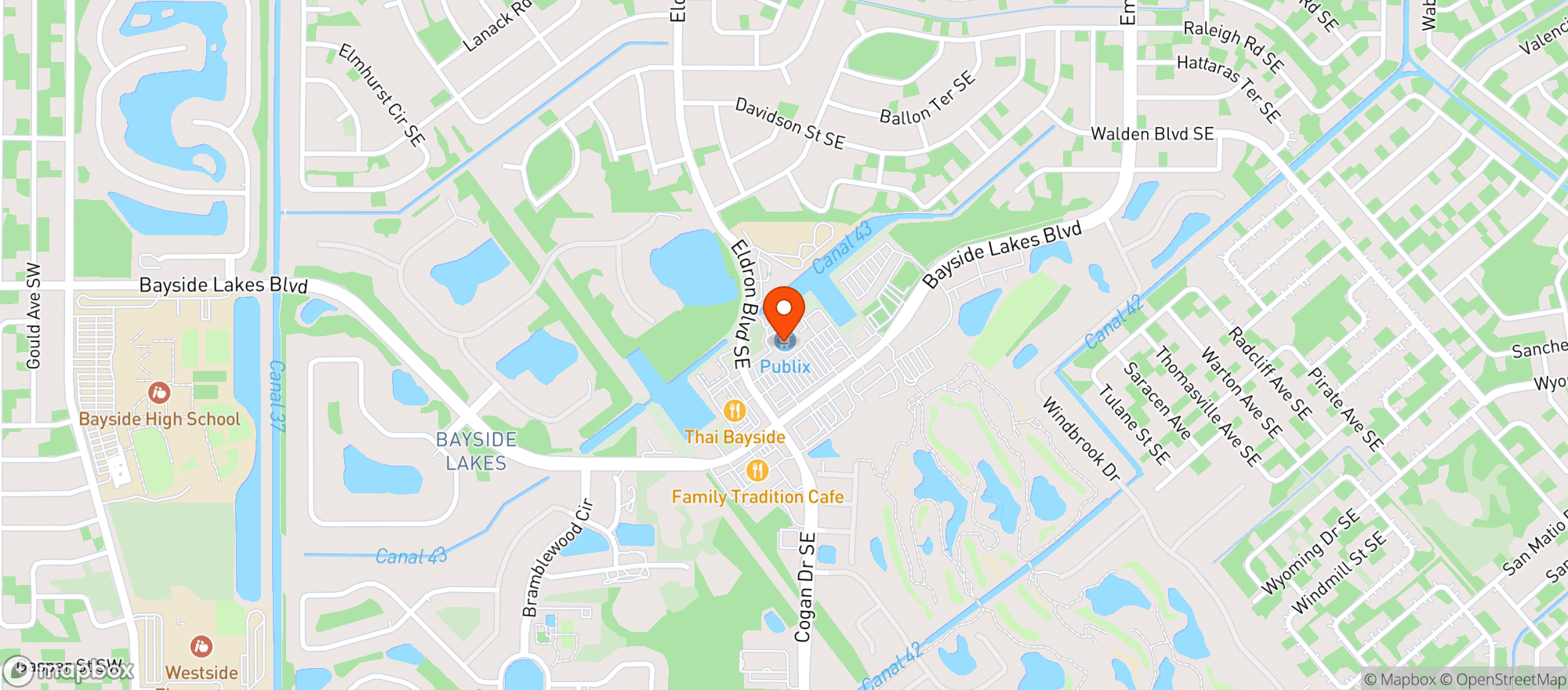 Map showing Publix