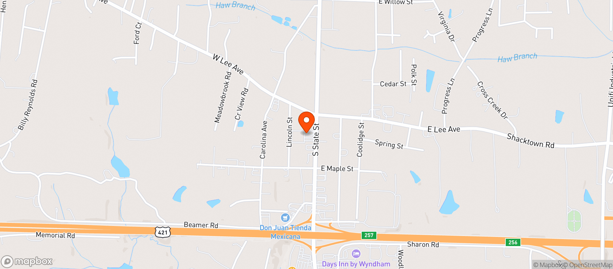 Map showing Food Lion Grocery Store