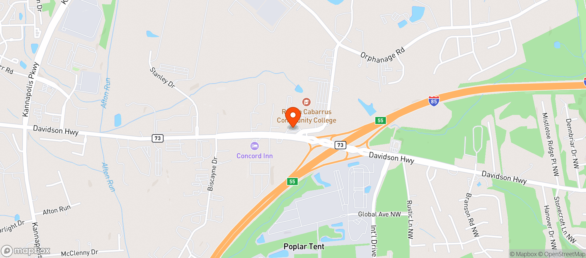 Map showing Circle K #2705103 - Davidson Hwy Co