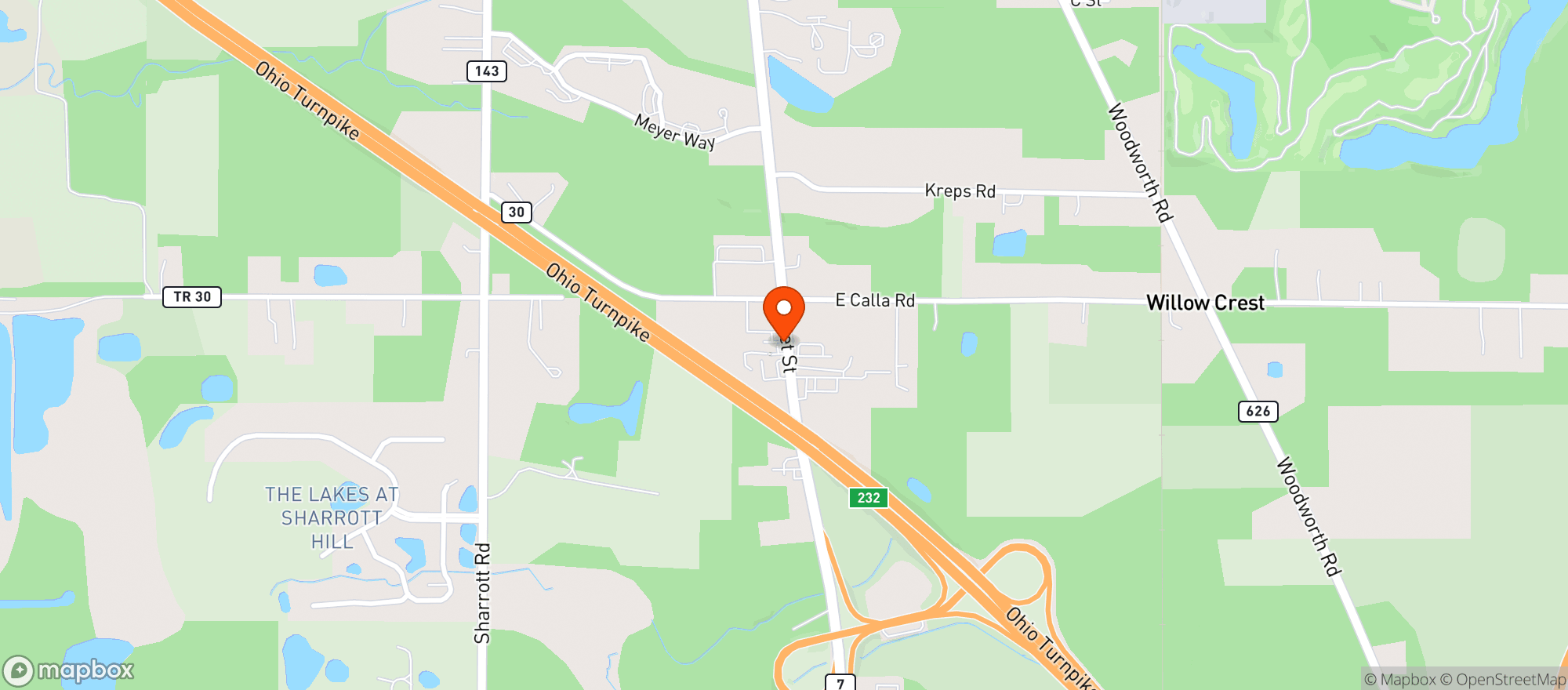 Map showing Chalet Premier