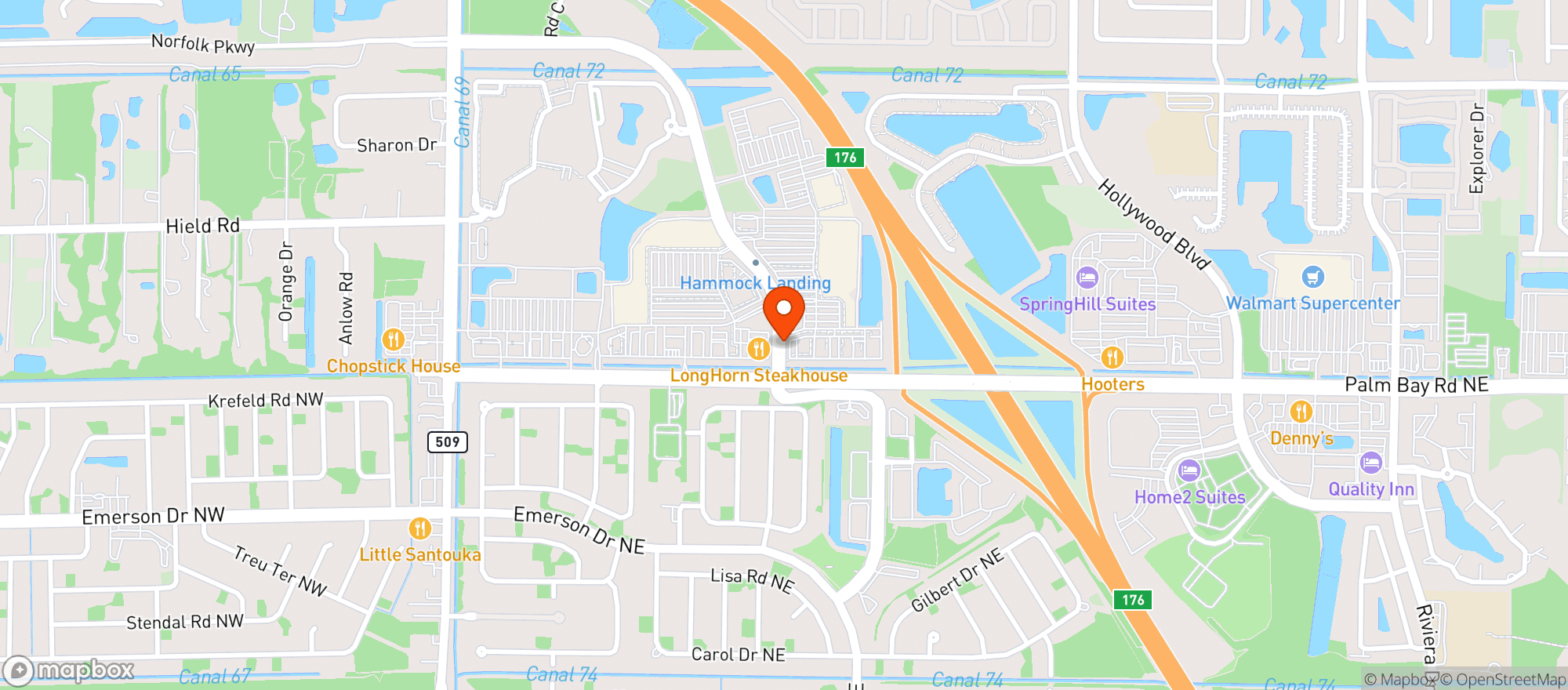 Map showing Target Store