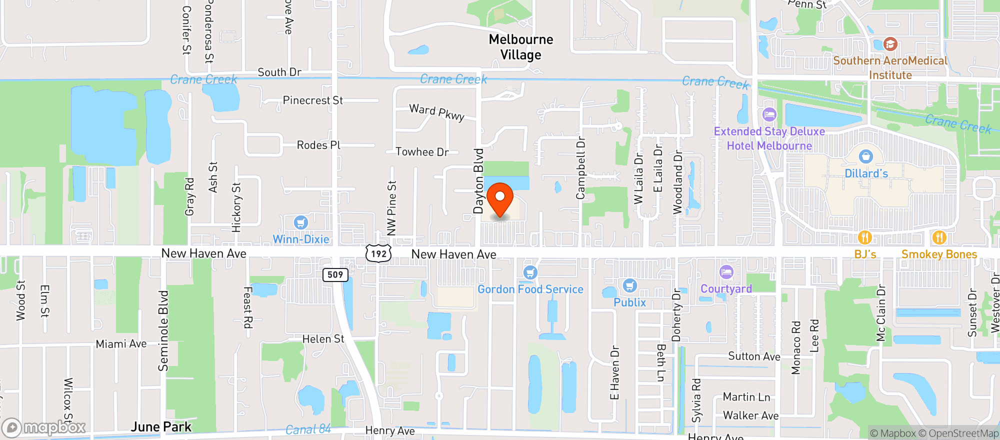 Map showing Target Store