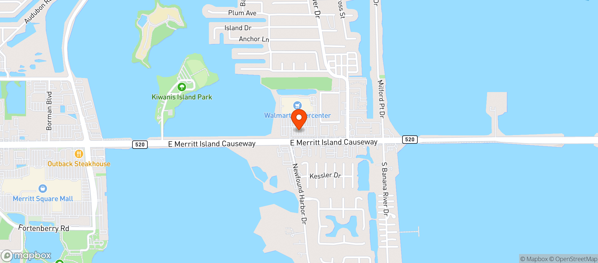 Map showing Walmart Supercenter